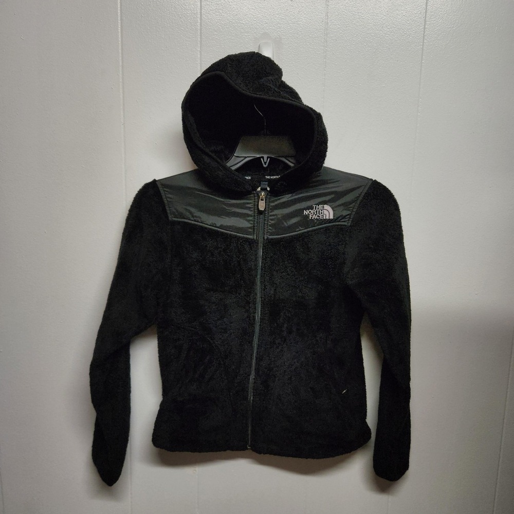 The North Face Jacket Womens XS‎ Black Osito Fleece Hooded Full Zip High Pile